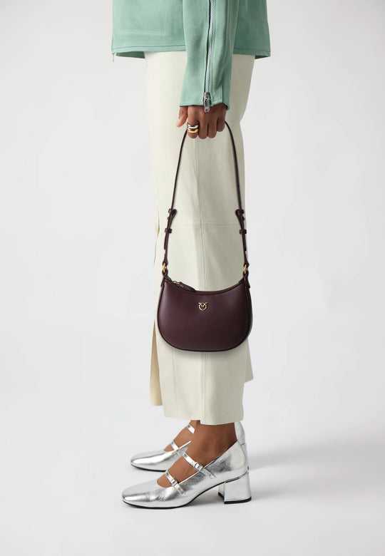 HALF MOON BABY LEATHER SHOULDER BAG-103538 A0F1- R49Q
