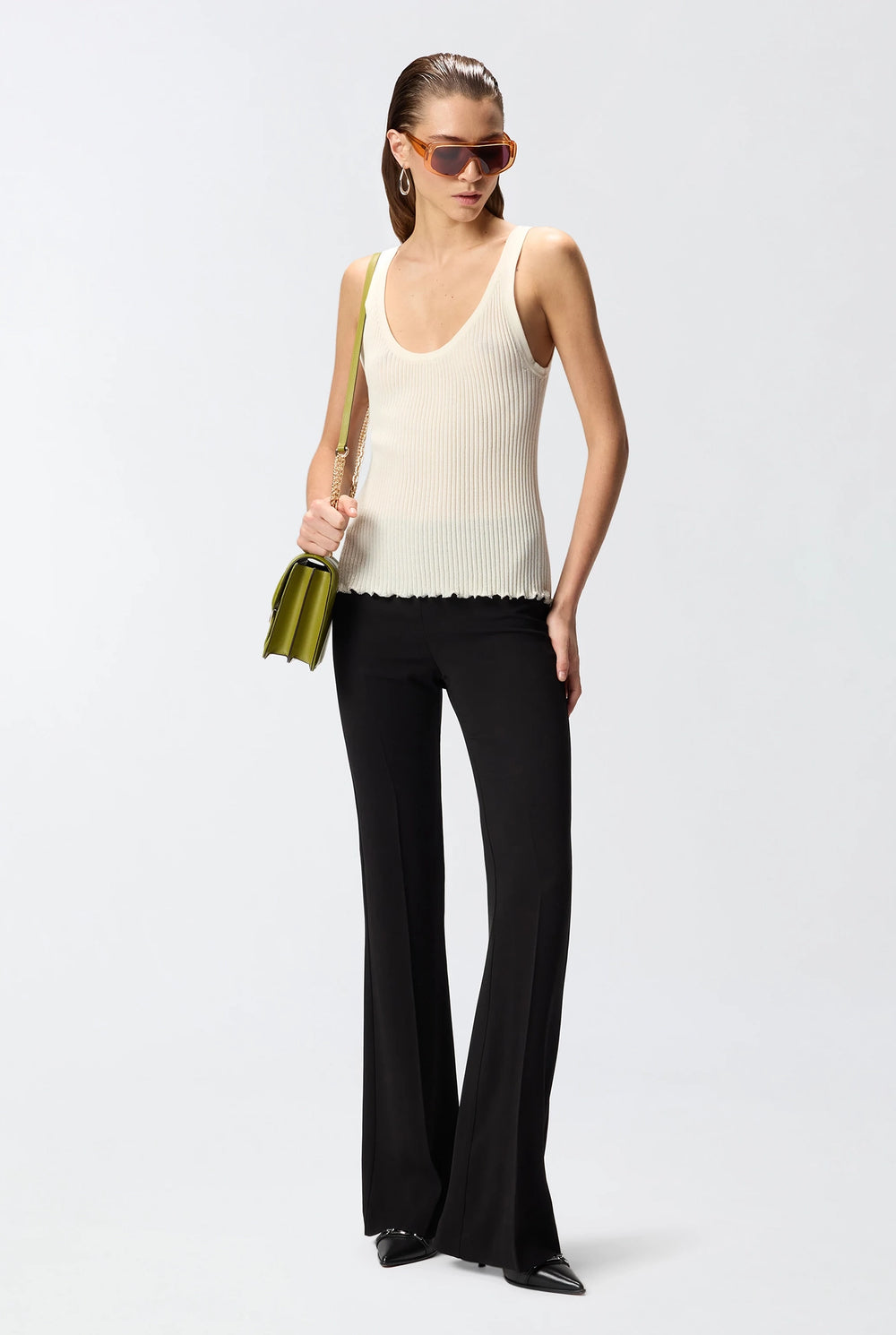 RIBBED VEST TOP WITH LOGO