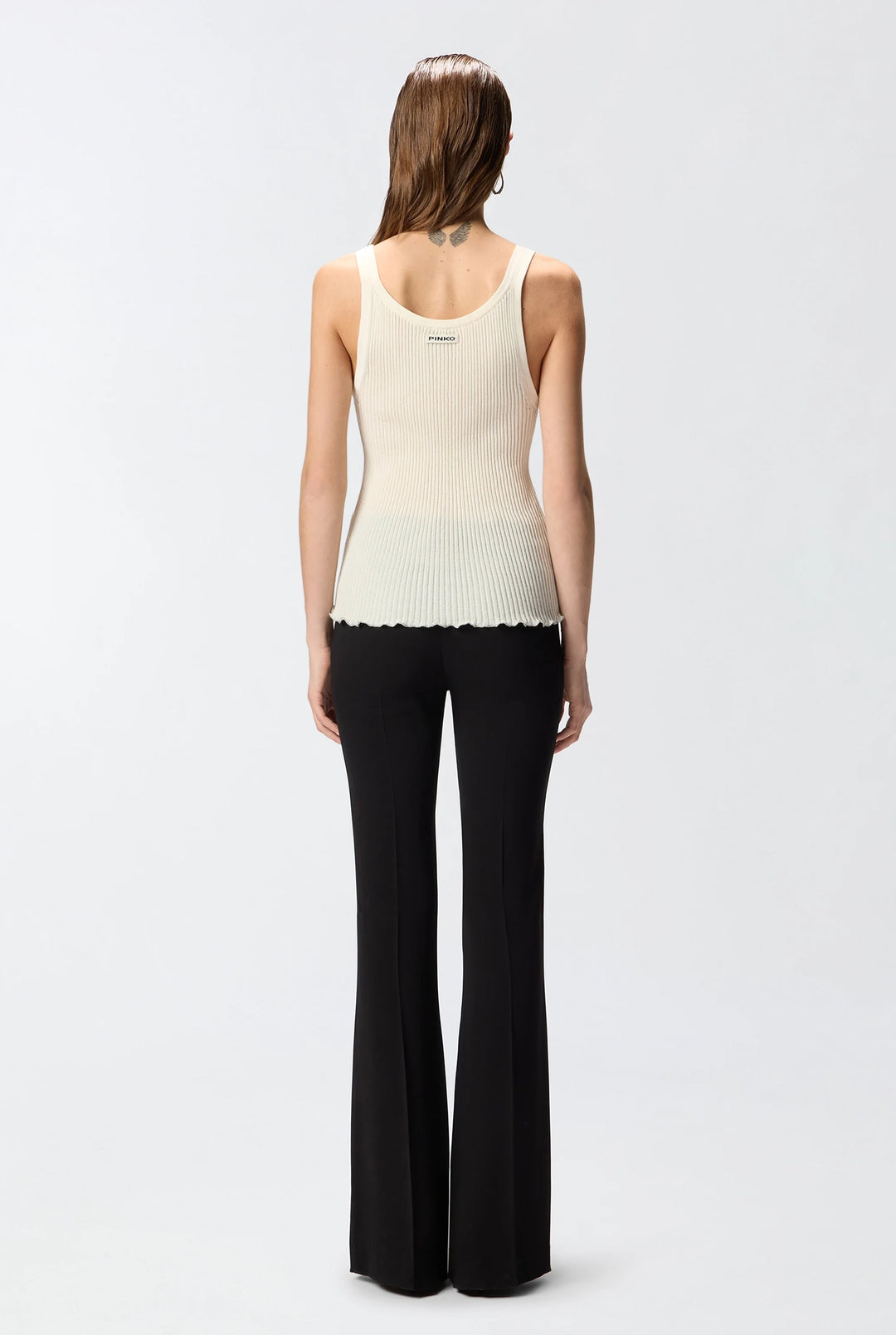 RIBBED VEST TOP WITH LOGO