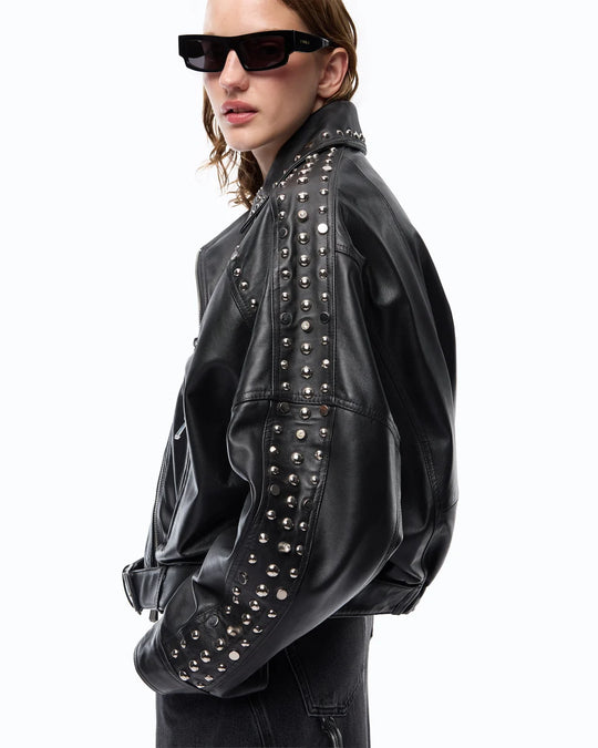107164 A3EB CAMELIA LEATHER JACKET Z99