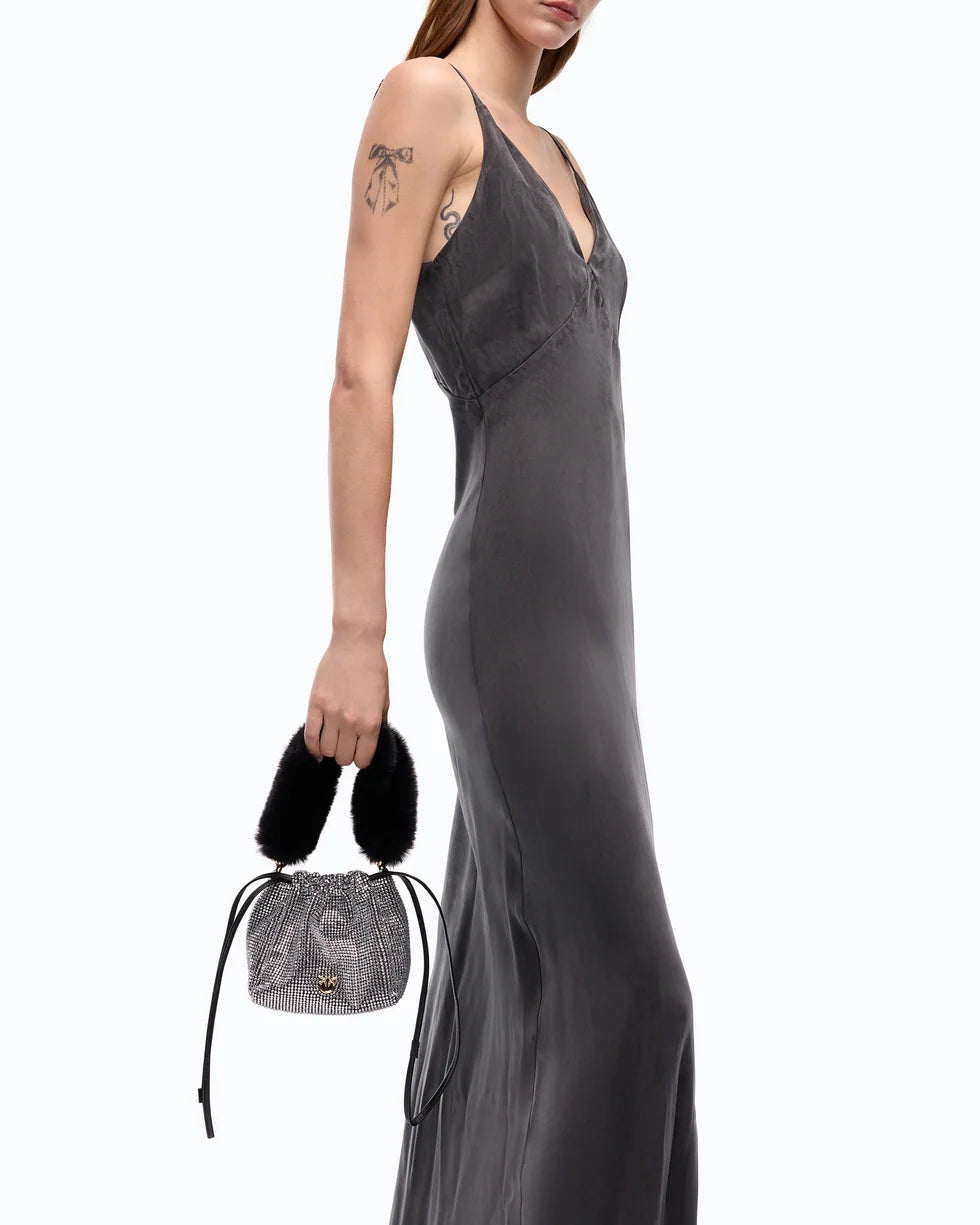 107635 A3M9 POUCH FULL STRASS/IMITATIONFUR Z99Y U