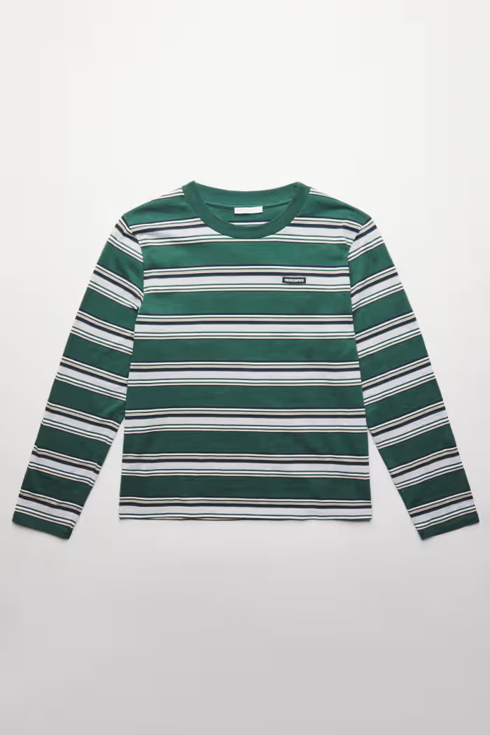 1M0009 J0155 MAGLIA/T-SHIRT YA91 Green Stripes