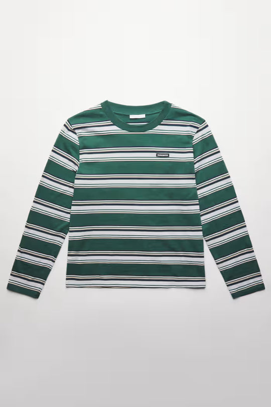 1M0009 J0155 MAGLIA/T-SHIRT YA91 Green Stripes
