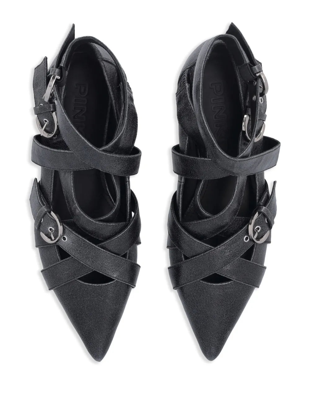GIANIRA 09 - FLAT SHOE PRINTED CALF LEATHER BLACK Z99
