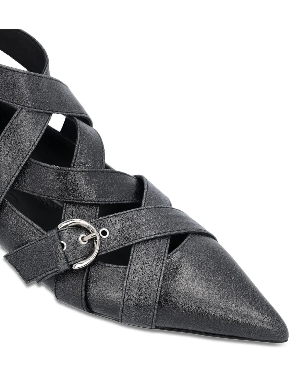 GIANIRA 09 - FLAT SHOE PRINTED CALF LEATHER BLACK Z99