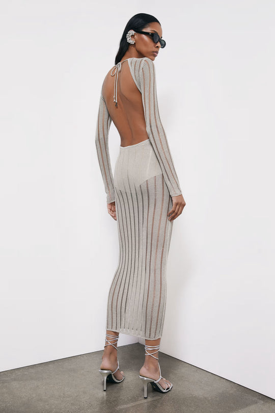 2A3031 K328 ABITO/DRESS W435 Pearl ivory lurex