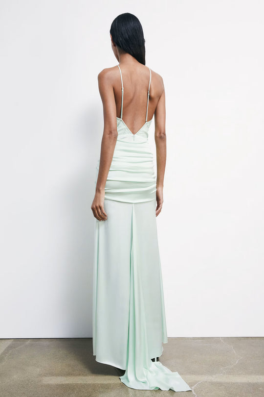 2A3048 A775 Long ceremony dress with jewel insert G632
