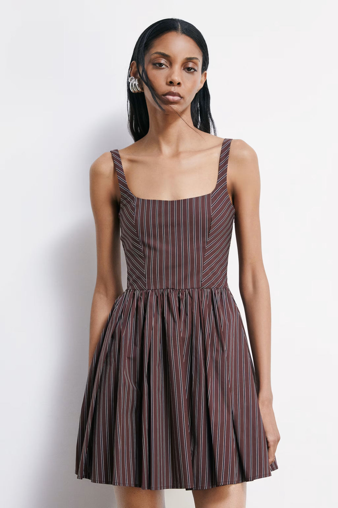 2A3096 A552 ABITO/DRESS J511 Wood Brown Stripes