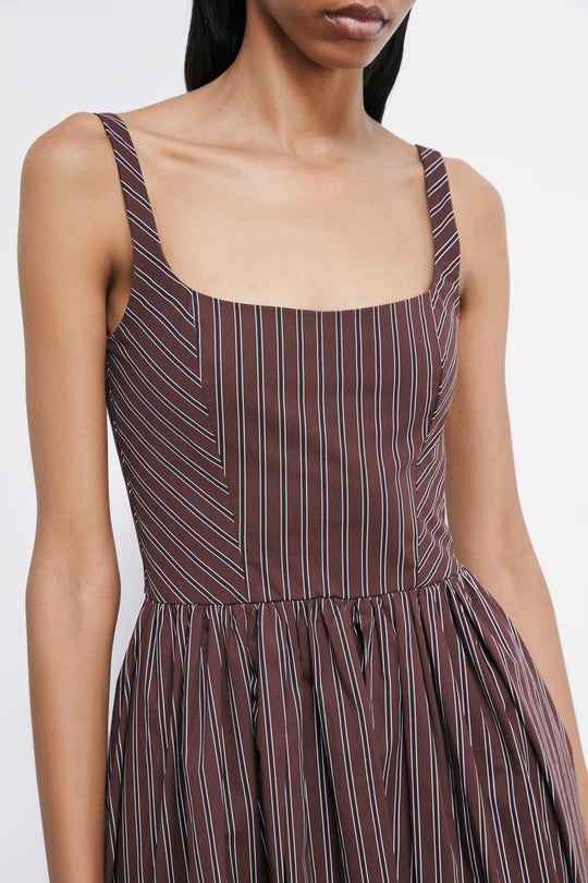 2A3096 A552 ABITO/DRESS J511 Wood Brown Stripes