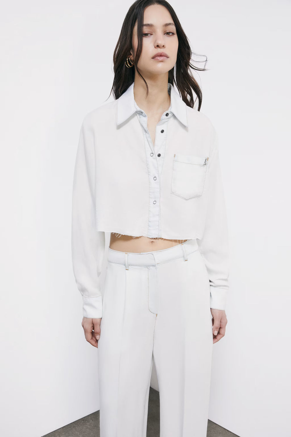 2C1665 D9A0 CAMICIA/BLOUSE CB20 Super Bleach Tencel