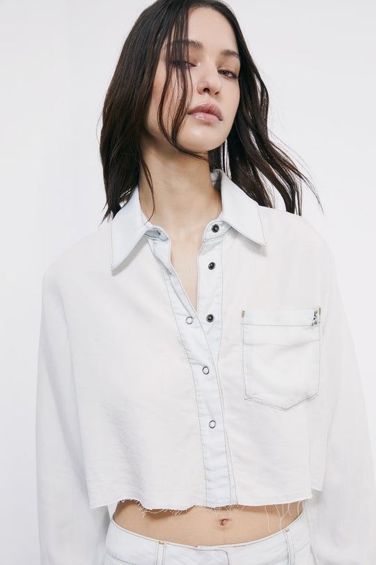 2C1665 D9A0 CAMICIA/BLOUSE CB20 Super Bleach Tencel