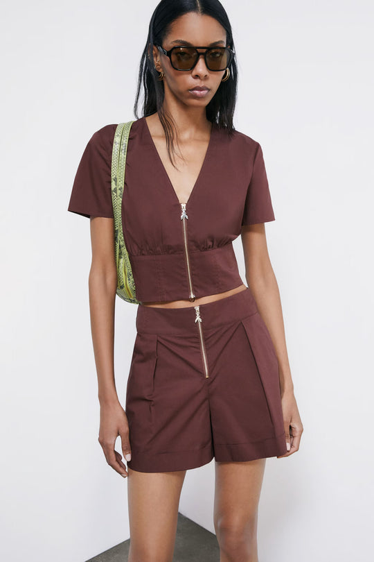 2C1705 A773 CAMICIA/SHIRT B887 Wood Brown