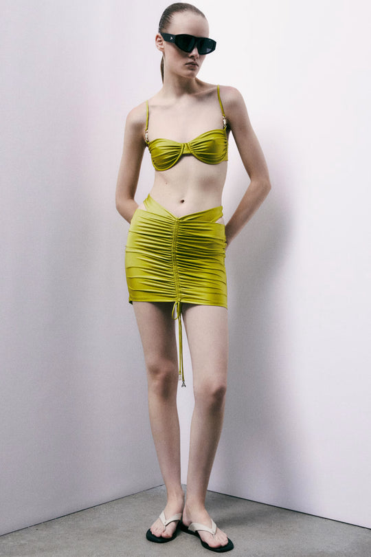 2F0134 J415 Draped pareo skirt G631