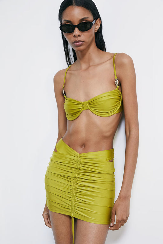 2F0134 J415 Draped pareo skirt G631