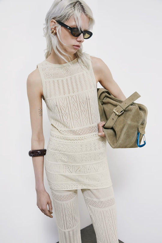 2K0383 K332L MAGLIA/KNIT W436 Summer cream lurex