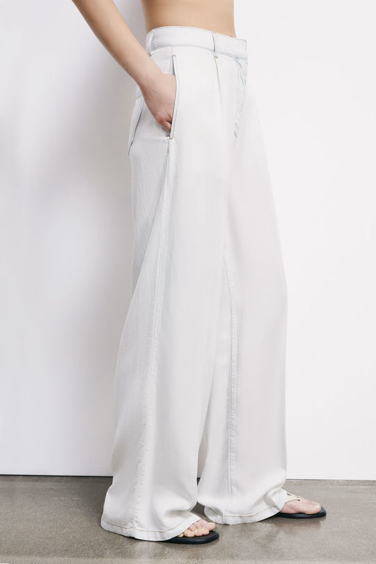 2P1743 D9A0 PANTALONI/TROUSERS CB20 Super Bleach Tencel