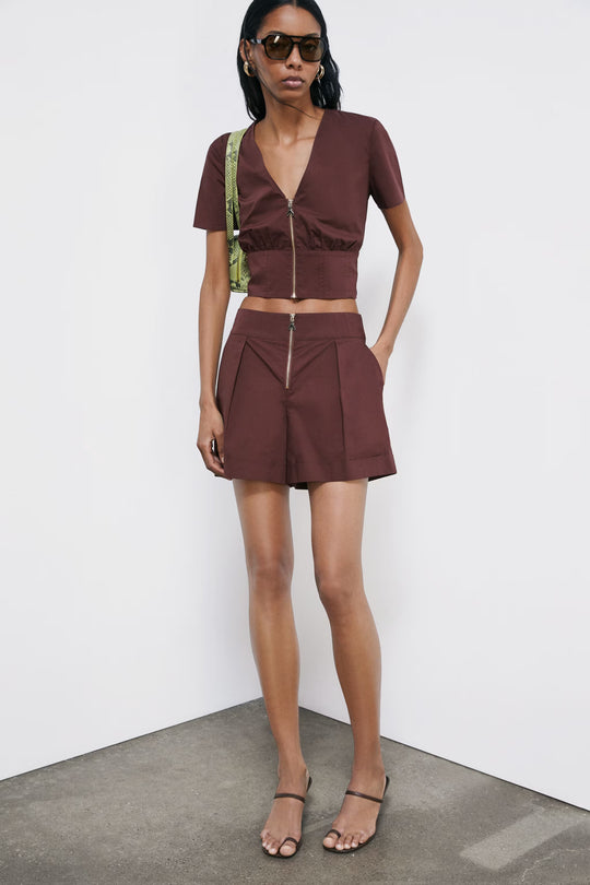 2P1751 A9B9 PANTALONI/TROUSERS LIGHT COTT B887 Wood Brown