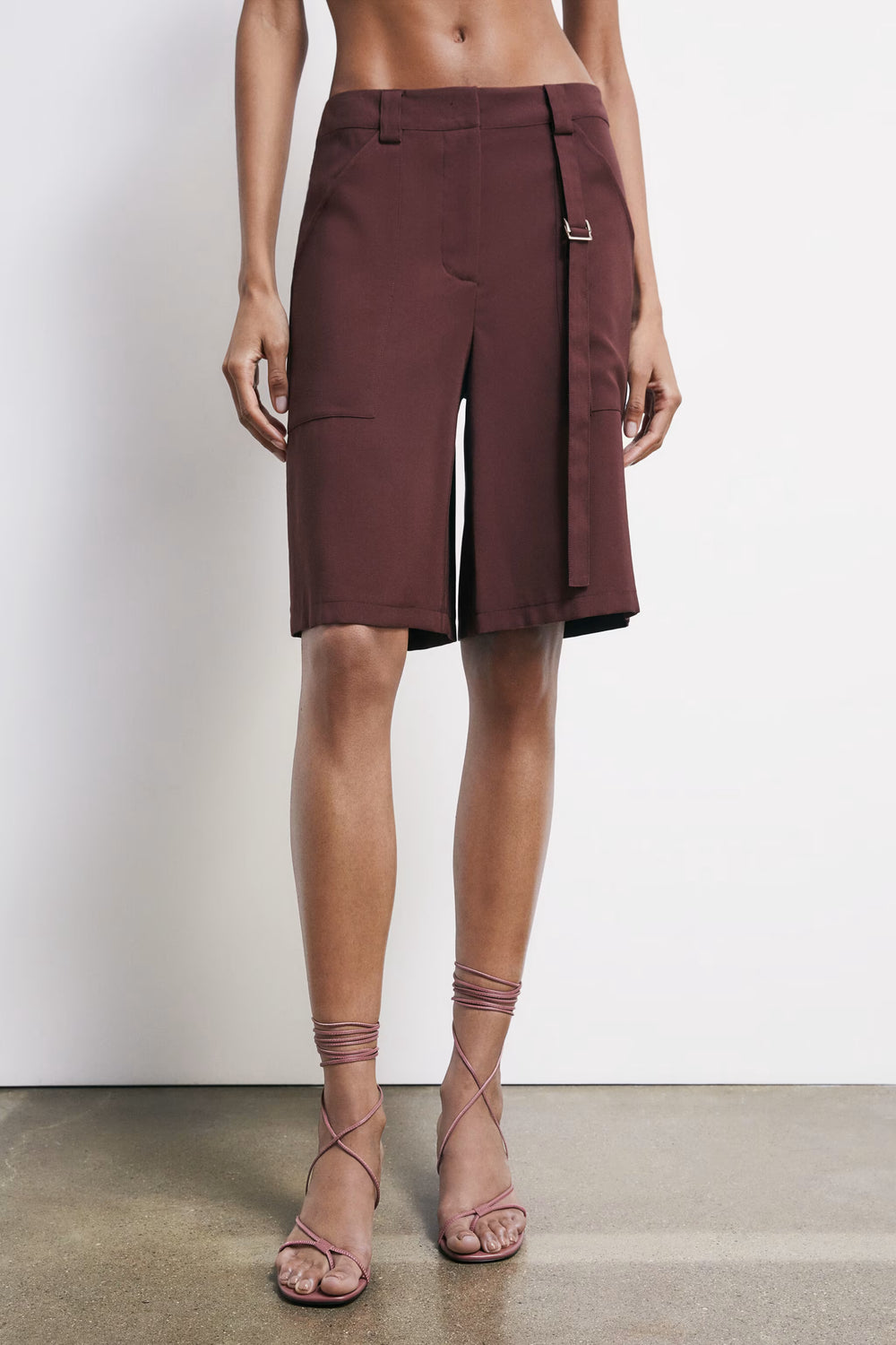 2P1773 A573 PANTALONI/TROUSERS B887 Wood Brown