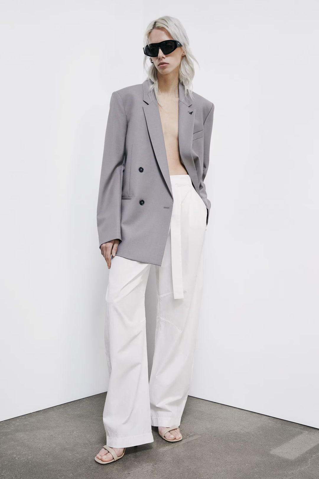 2P1774 A733 PANTALONI/TROUSERS W146 Bianco