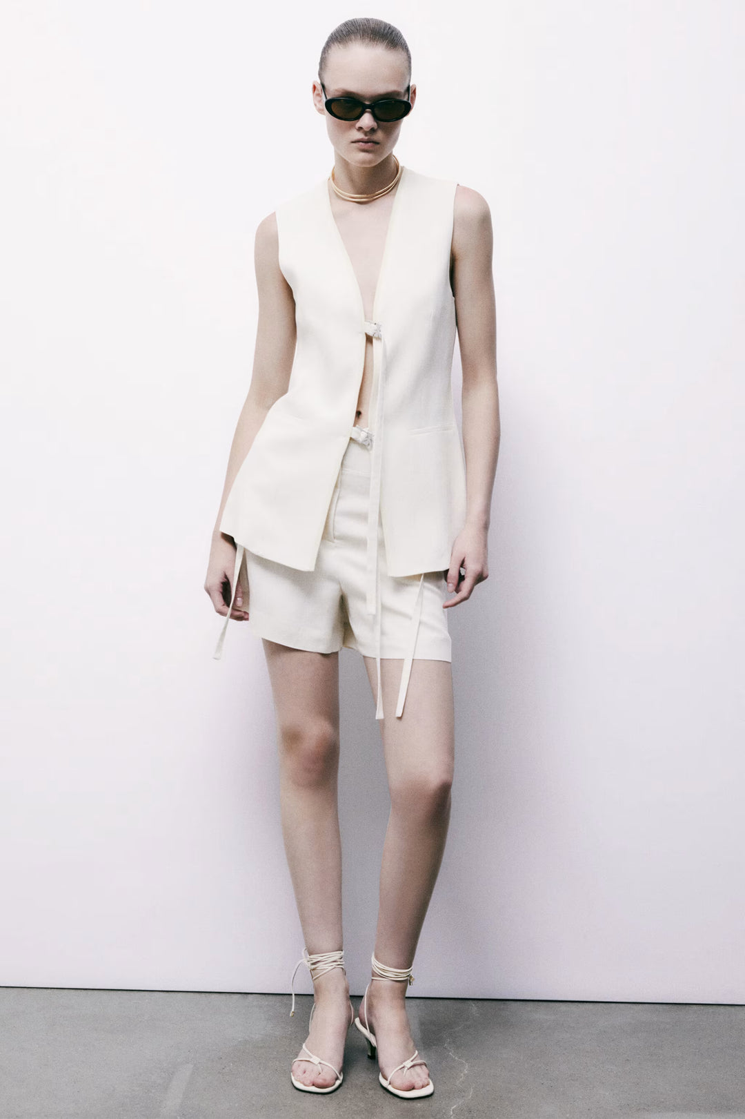 2S1548 A052 GILET W417 Pearl Ivory