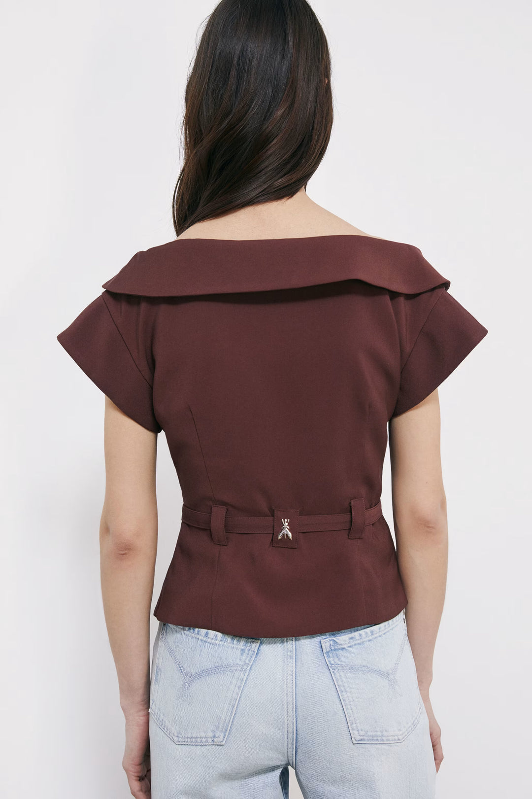 2S1549 A573 GIACCA/JACKET NEW VISCOSE SUM B887 Wood Brown