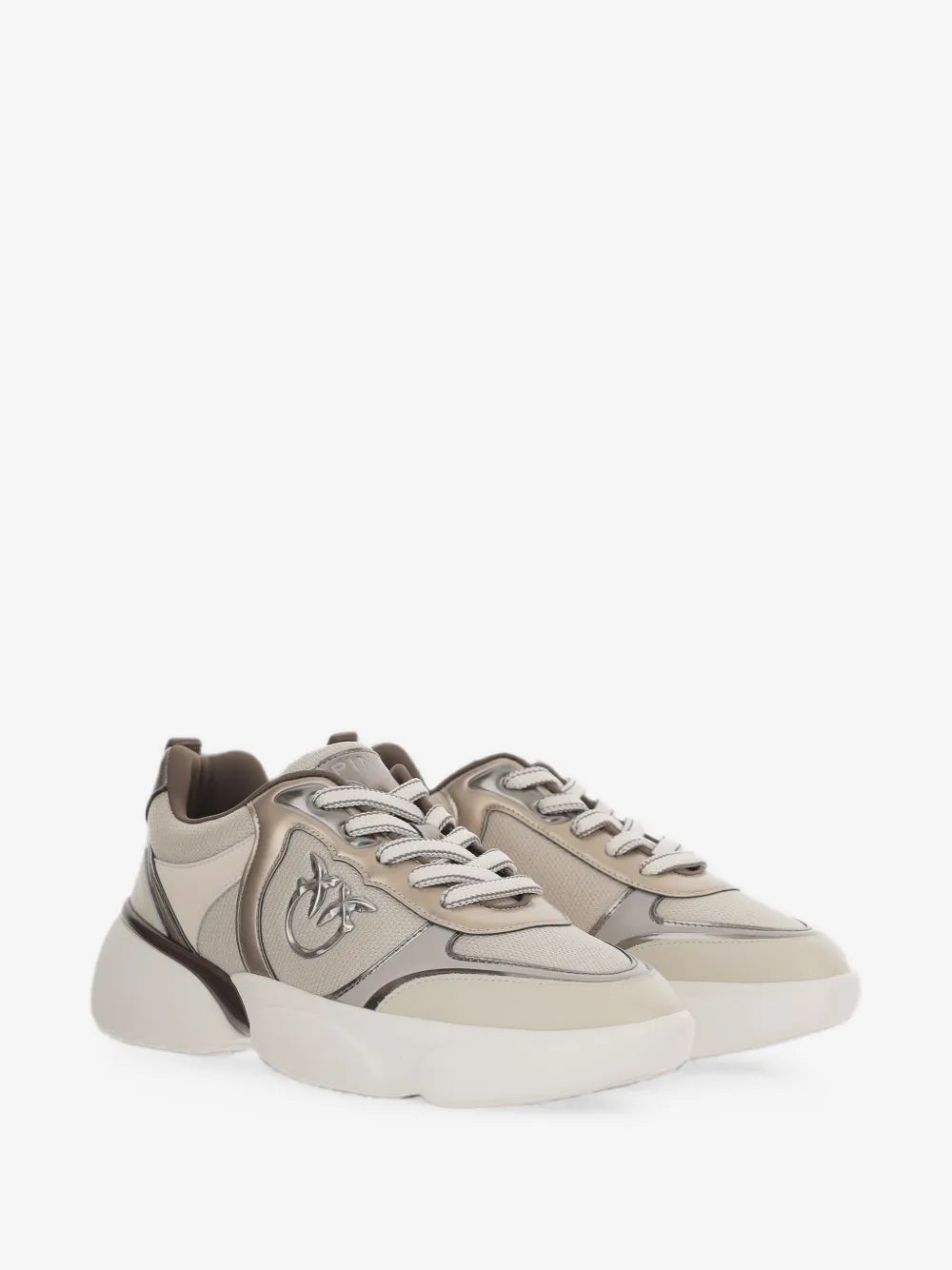 ALBA 03 - SNEAKER CALF LEATHER/MESH/MIRROR IVORY ZU5