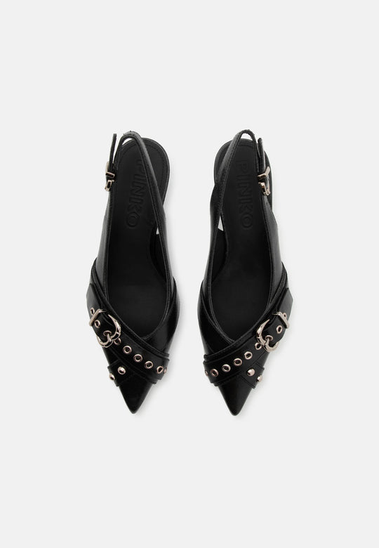 ADA 07 - SLING BACK PRINTED CALF LEATHER BLACK Z99