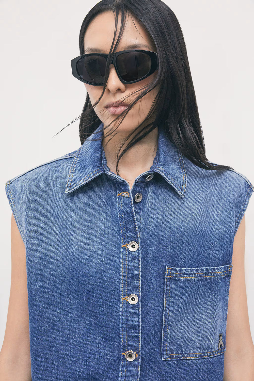 8C0116 D1WZB CAMICIA/BLOUSE CB26 MEDIUM WASH