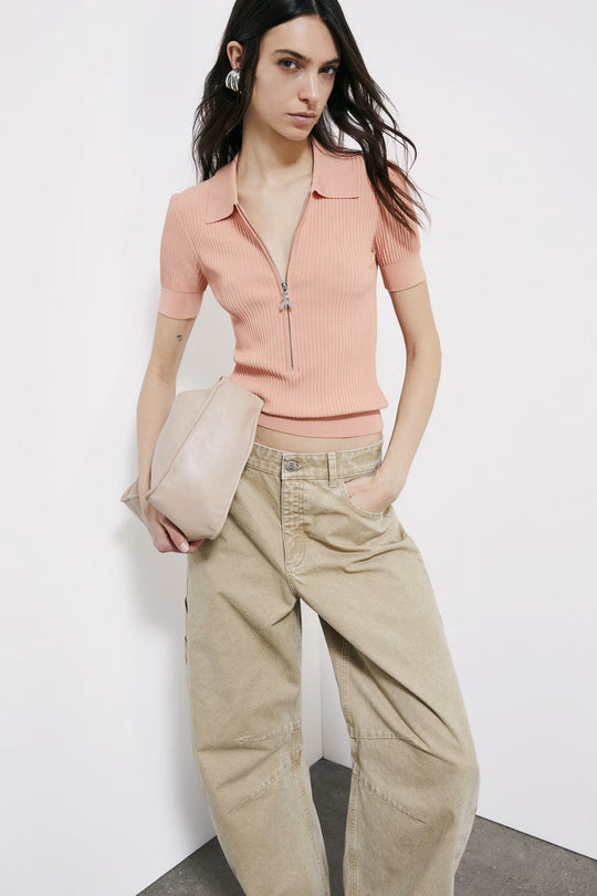 Light knit polo shirt