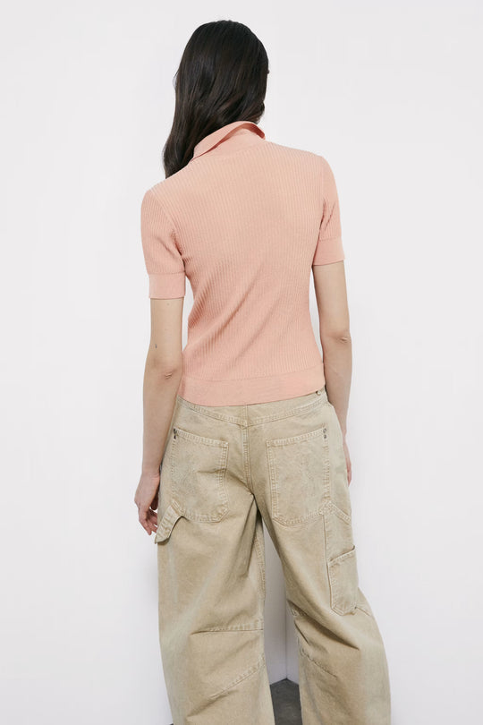 Light knit polo shirt