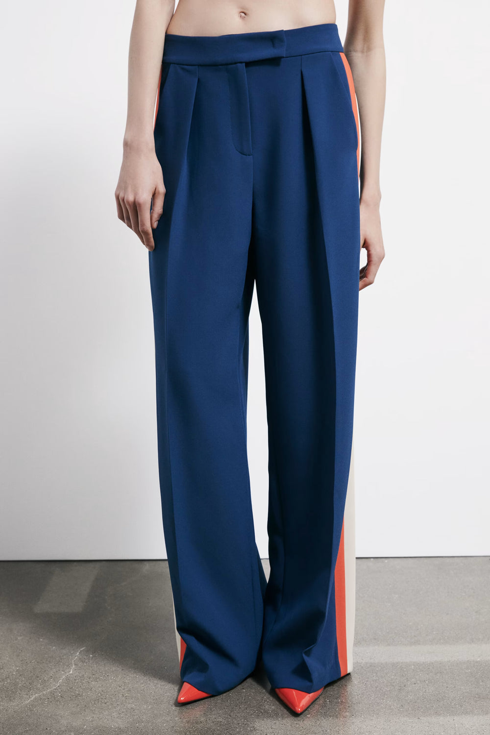 8P0795 A688 PANTALONI/TROUSERS F5N7 Lagoon/Orange/Ivory
