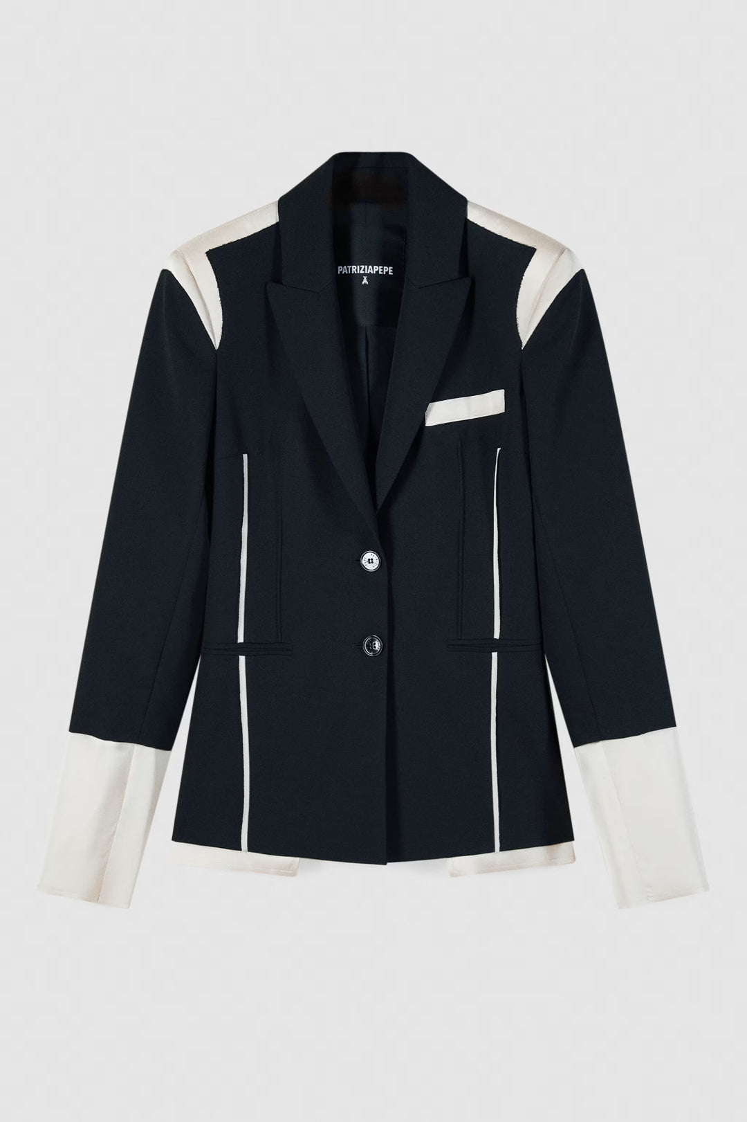 Color block slim blazer