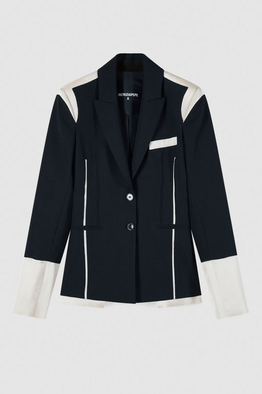 Color block slim blazer