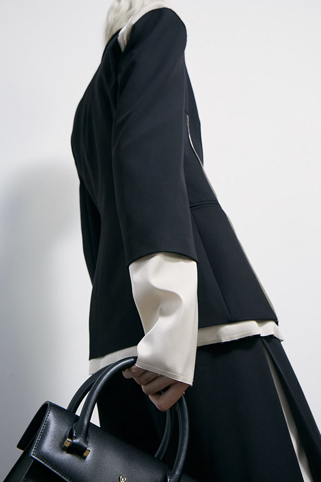Color block slim blazer