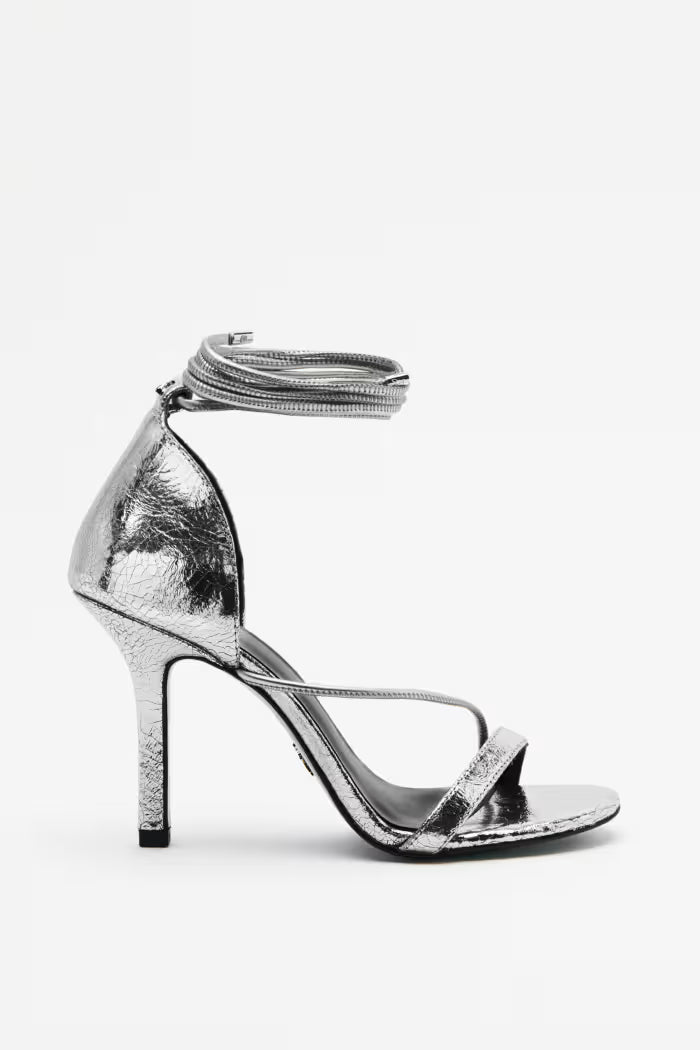 8X0097 L112 SANDALI/SANDALS S686 Craquele Silver