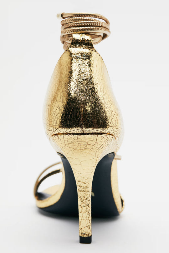 8X0097 L112 SANDALI/SANDALS Y459 Craquele Gold