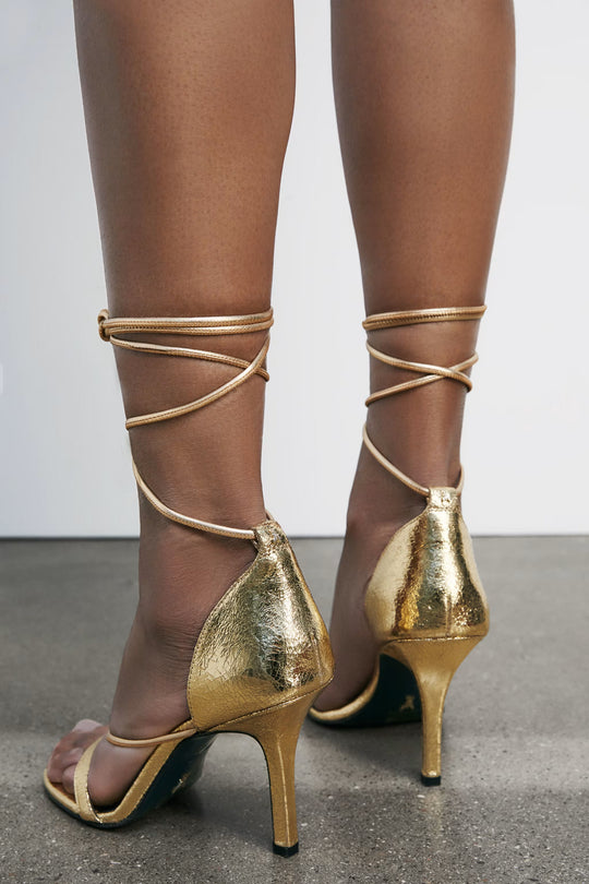 8X0097 L112 SANDALI/SANDALS Y459 Craquele Gold