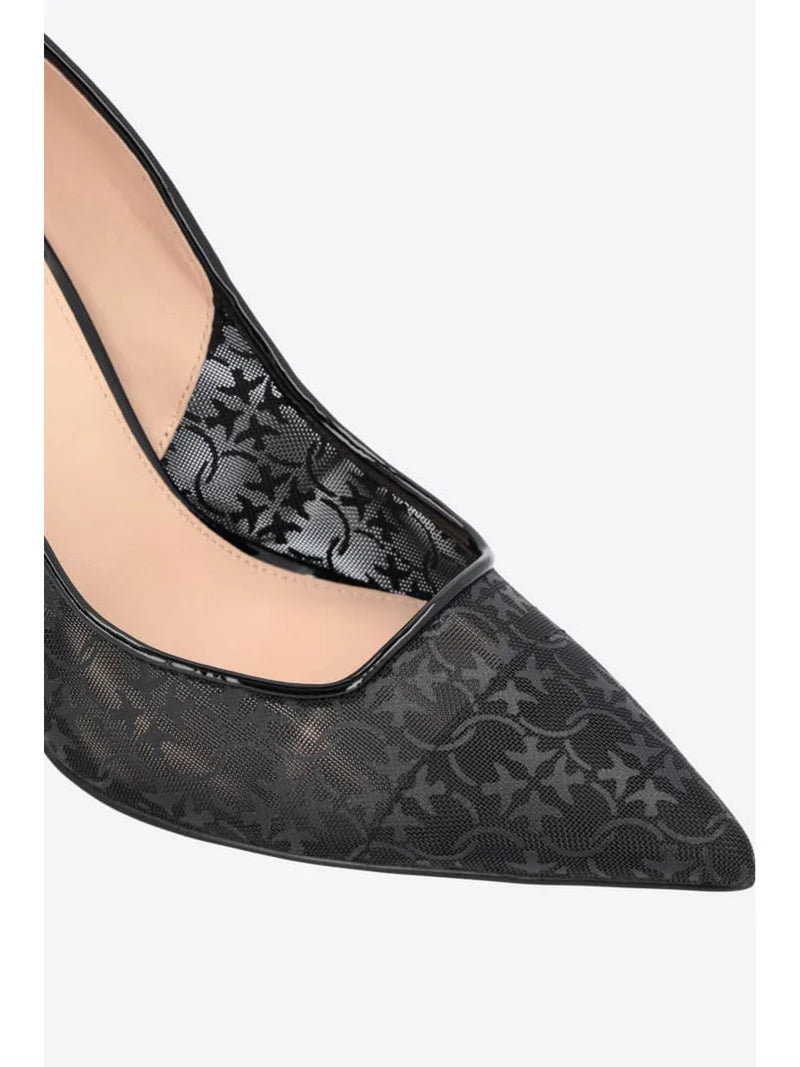 CLARICE 07 - DECOLLETE NET/PATENT BLACK Z99