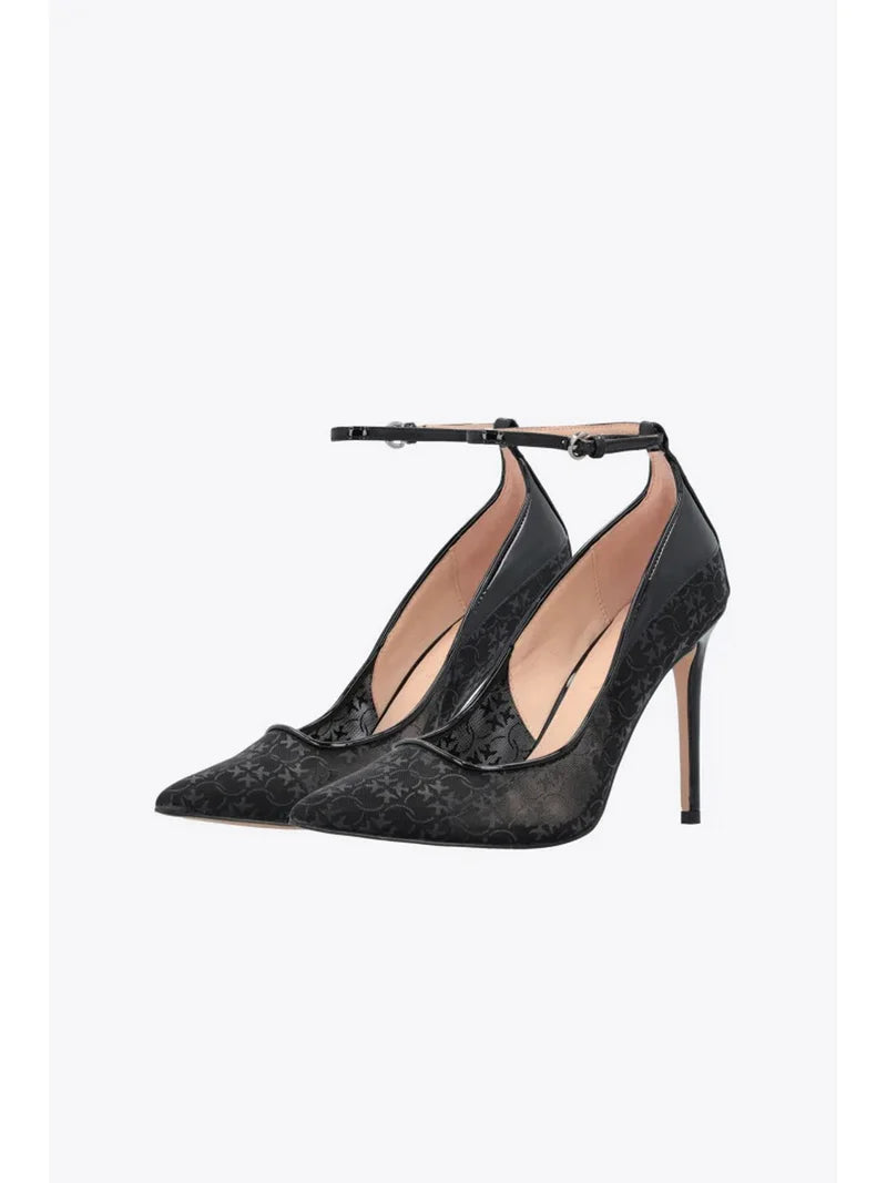 CLARICE 07 - DECOLLETE NET/PATENT BLACK Z99