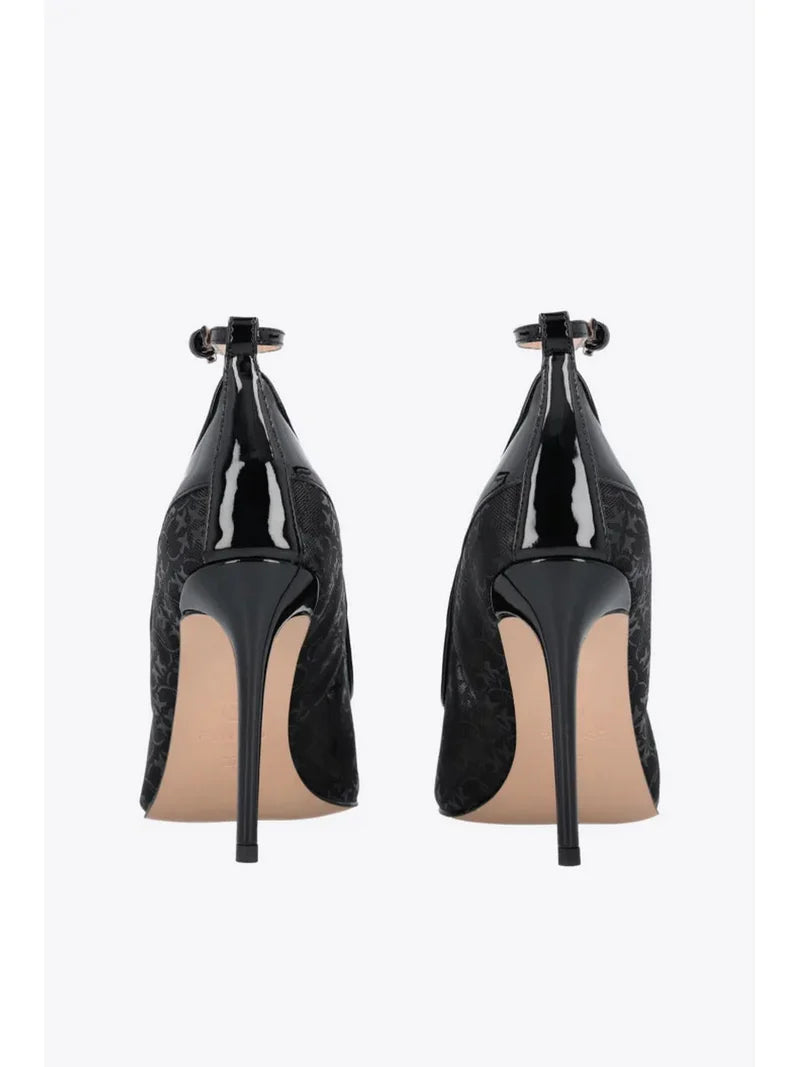 CLARICE 07 - DECOLLETE NET/PATENT BLACK Z99