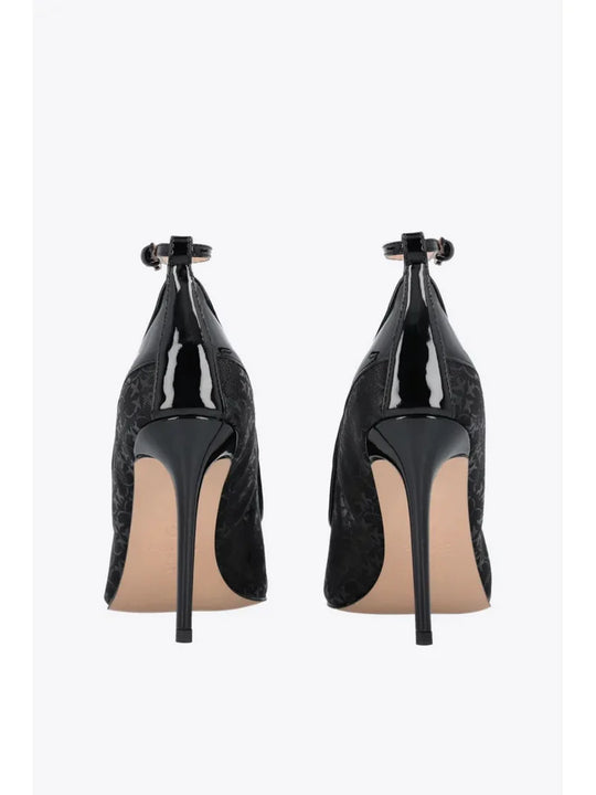 CLARICE 07 - DECOLLETE NET/PATENT BLACK Z99