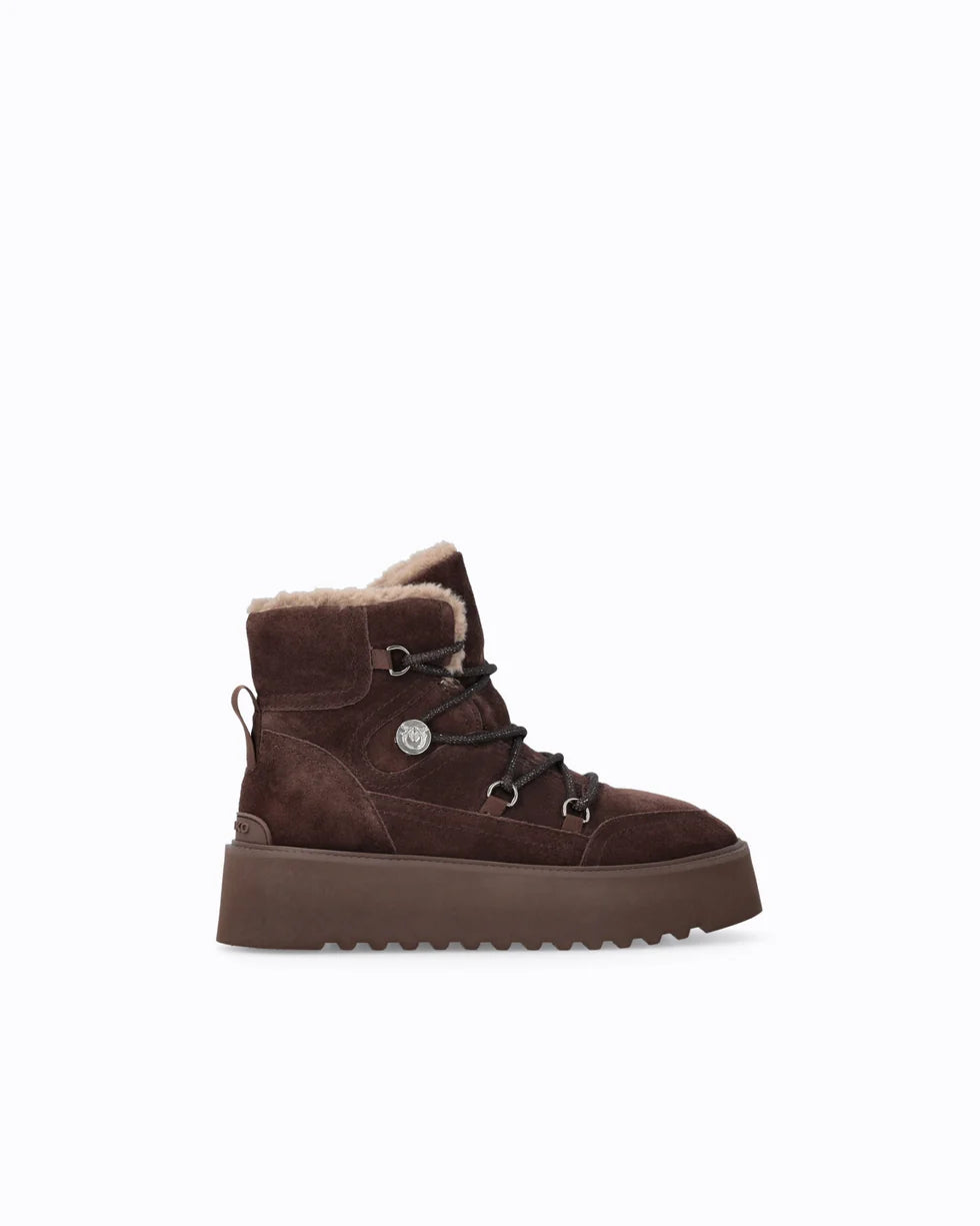 MARTINA 01 - ANKLE BOOT COW SUEDE MORO L72