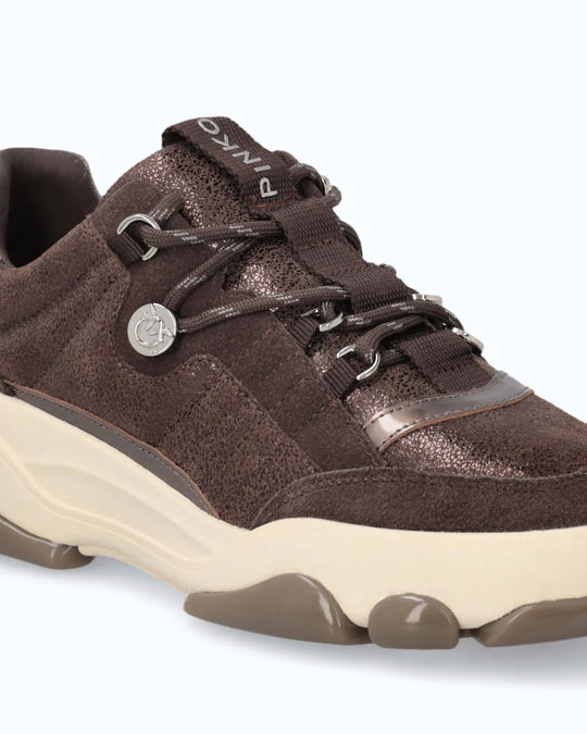 ATHENA 01 - SNEAKER COW SUEDE MORO L72