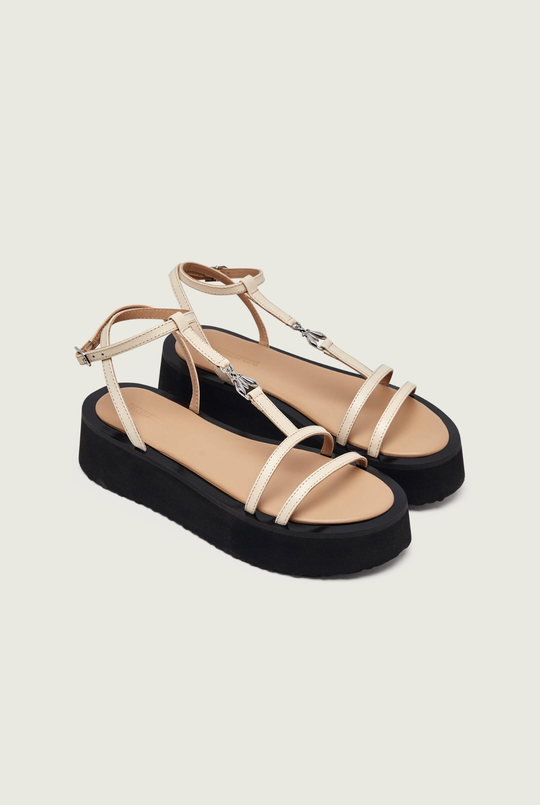 2X0060 L048 SANDALI/SANDALS J503 Wooly White/Black