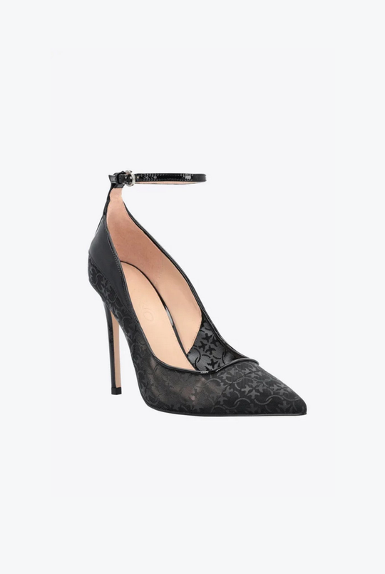 CLARICE 07 - DECOLLETE NET/PATENT BLACK Z99