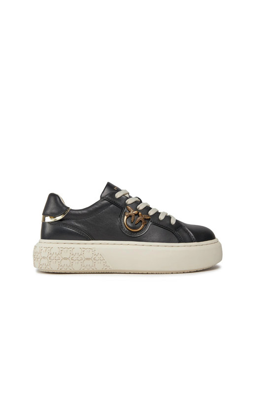 YOKO 01 - SNEAKER TUMBLED LEATHER/CALF LEATHER WHITE/BLACK ZZ1