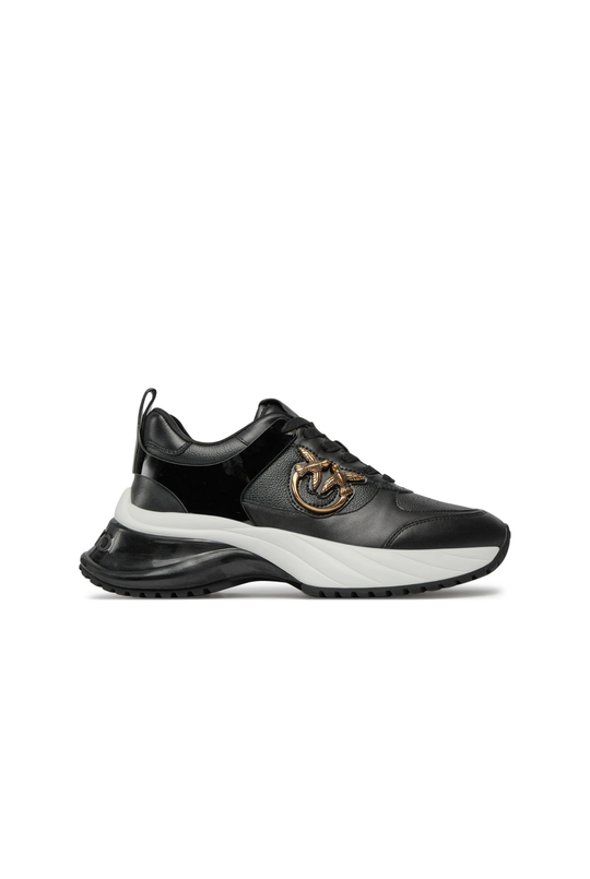 ARIEL 02 - SNEAKER TUMBLED LEATHER/CALF LEATHER/MIRROR BLACK Z99