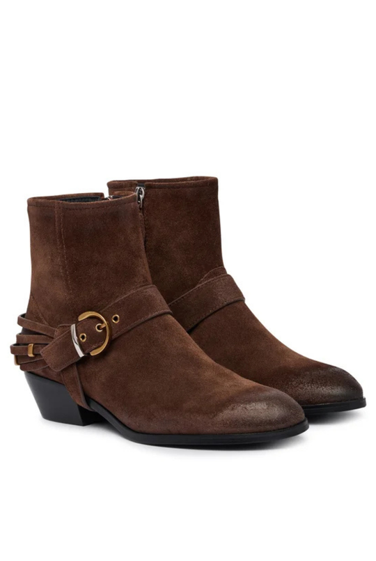 JANE 07 - ANKLE BOOT BRUSHED COW SUEDE MORO L72