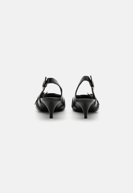 ADA 07 - SLING BACK PRINTED CALF LEATHER BLACK Z99