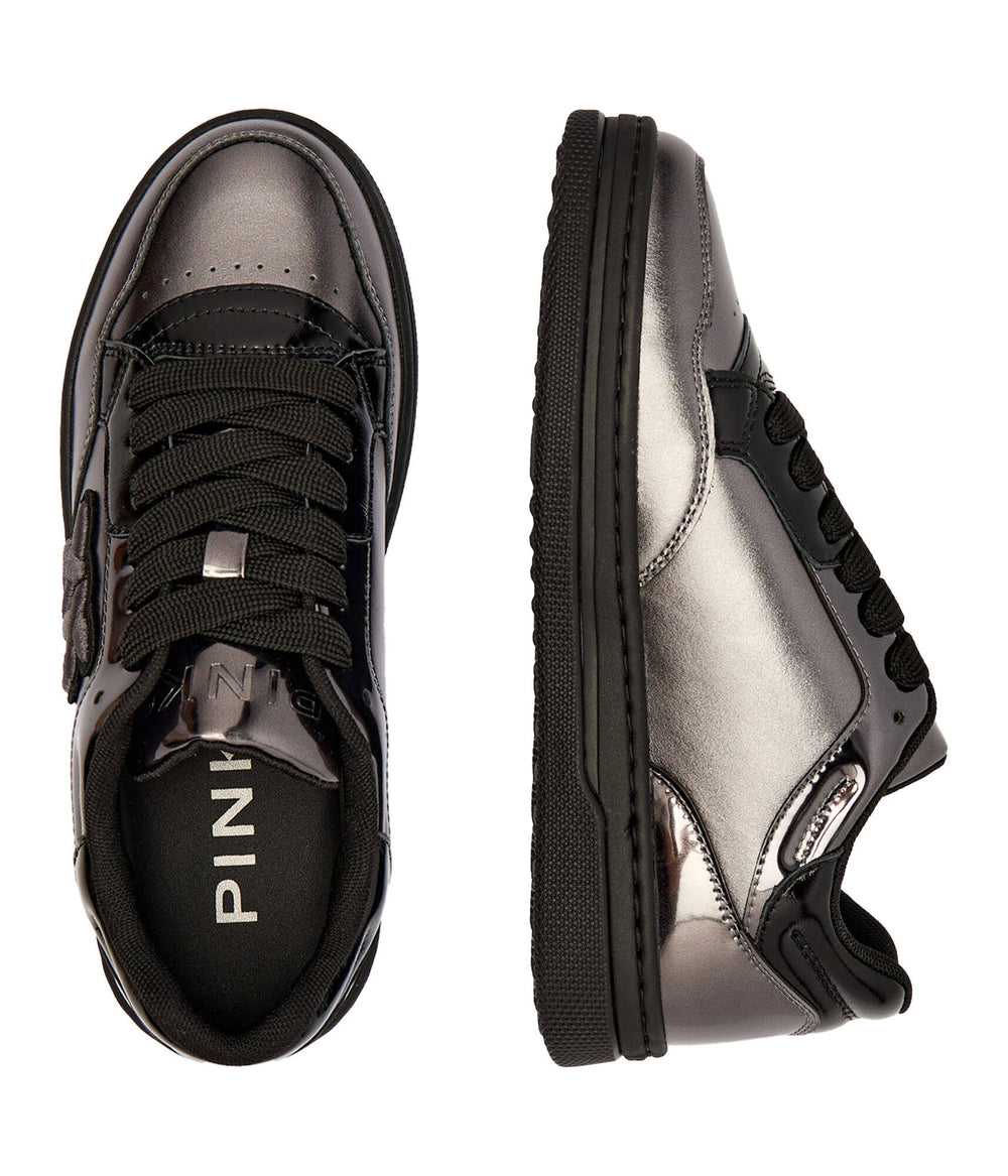 MANDY 11 - SNEAKER LAMINATED NAPPA PEWTER/BLACK Z80